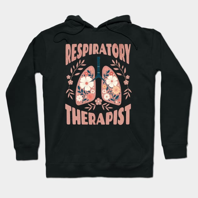 Respiratory therapist, Lungs, floral Lungs, cf, cystic fibrosis, colorful flowers Hoodie by Collagedream